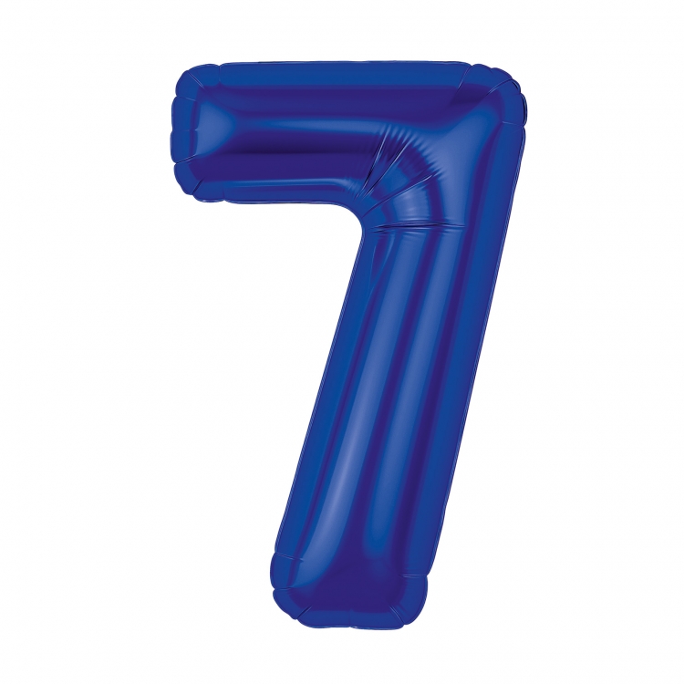 Шар Цифра "7" Slim Полуночно-синий (в упаковке) 