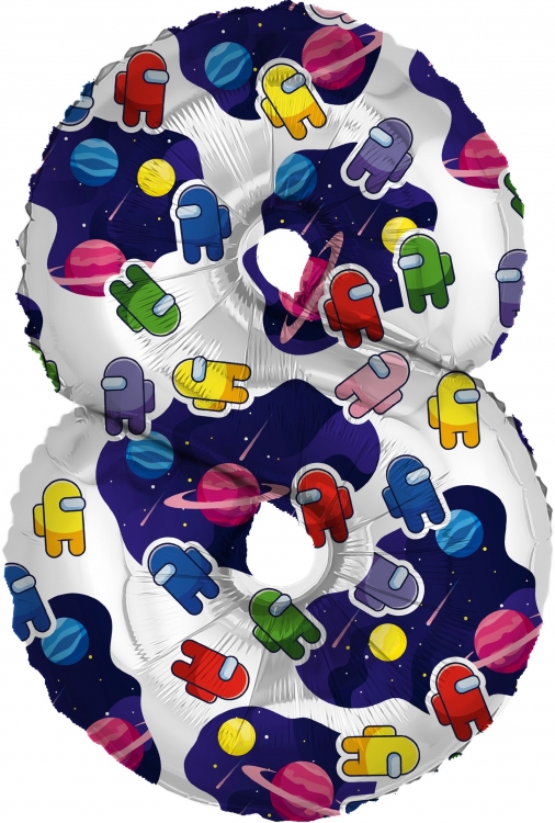 Шар Цифра "8" Космонавтики (в упаковке)