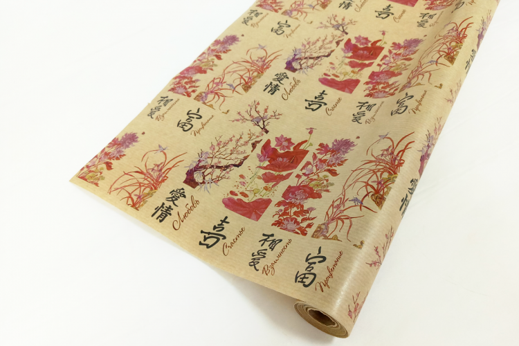 Крафт-бумага "Восточные пожелания" 40гр. / рулон